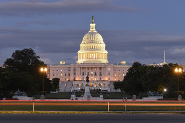 U.S. Capitol Building at night - Washington D.C. United States of America	