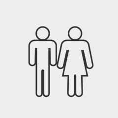 Man and woman vector icon illustration sign