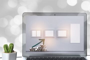 NFT or Non- Fungible Token concept and metaverse future making money idea