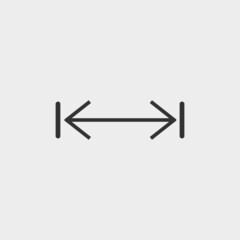 Distance vector icon illustration sign