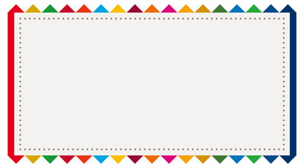 SDGsの17色を使用した横長のタイトルフレーム　4