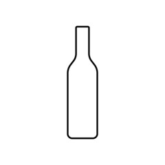 Wine bottle icon in line style