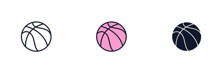 basketball icon symbol template for graphic and web design collection logo vector illustration