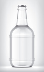 Glass Bottle on background. 