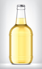 Glass Bottle on background. 