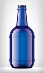 Color Glass Bottle on background. 