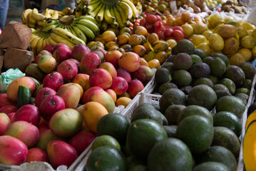 Colorful fruit at the market in Silvia, Colombia