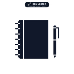 school journal. Notebook icon symbol template for graphic and web design collection logo vector illustration