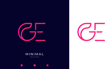 Monogram icon logo GE