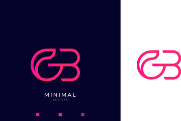 Monogram icon logo GB