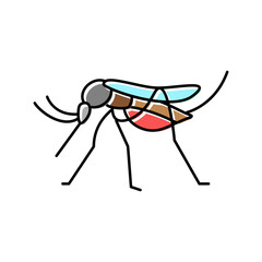 mosquito insect color icon vector illustration