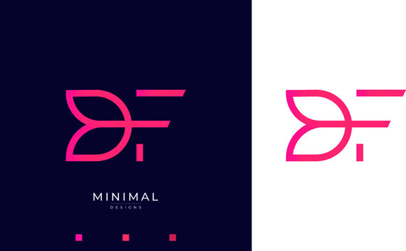 Monogram icon logo DF