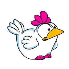 Chicken parody animal bird illustration cartoon character isolated