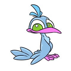 Little bird animal illustration cartoon character isolated