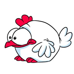 Chicken bird parody animal illustration cartoon character isolated