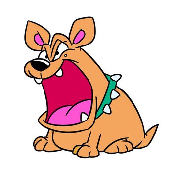 Fury animal dog animal illustration cartoon character isolated