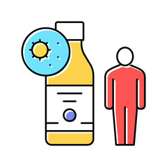 syrup health treatment color icon vector illustration