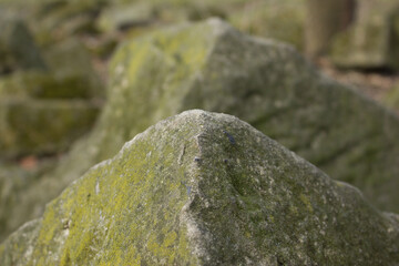 Skały mech bloki skalne.