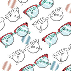 seamless pattern with sunglasses