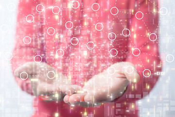 conference Digital Network and data concept 3d