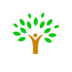 Template logo tree people