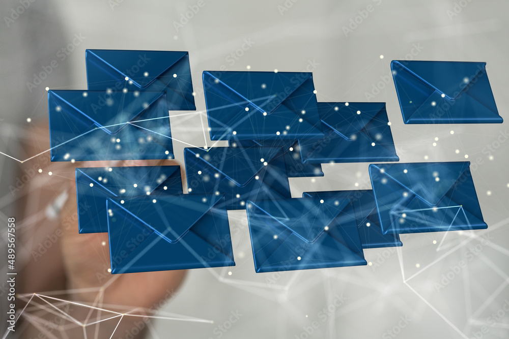 Poster sending email from a mobile .