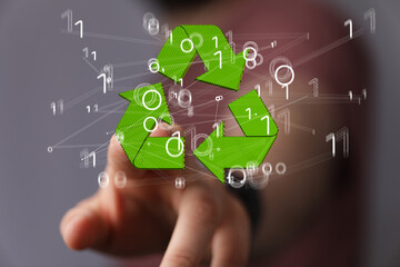 green recycling symbol for clean energy