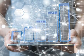 stock market graph business digital