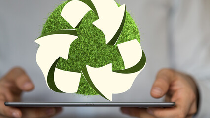 green nature environment recycling abstract illustration