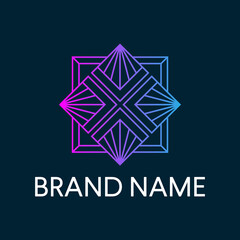 Diamond abstract Logo design vector Gem Jewelry symbol