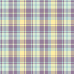 Seamless tartan plaid pattern with texture and pastel color.