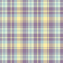 Seamless tartan plaid pattern with texture and pastel color.