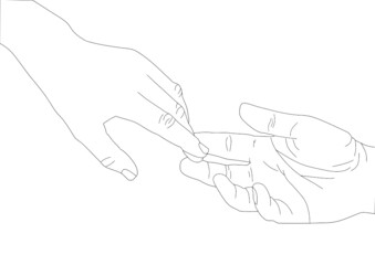 handshake illustration dłonie drawing rysunek  - obrazy, fototapety, plakaty