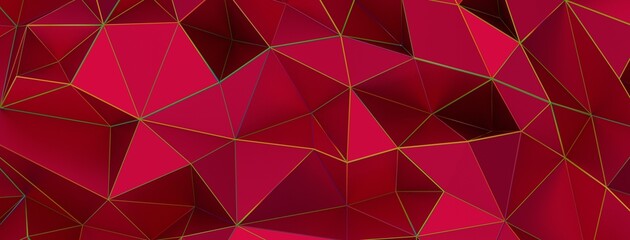 Obraz premium Abstract crystal background with refracting pink and magenta