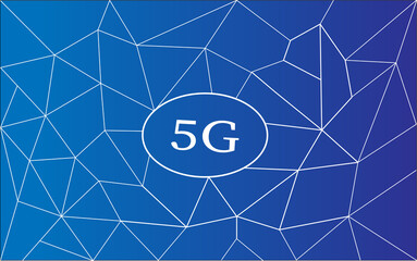 5G Wireless connection. World connection. isolated on blue. New ultra-fast networks with millimeter waves, massive MIMO