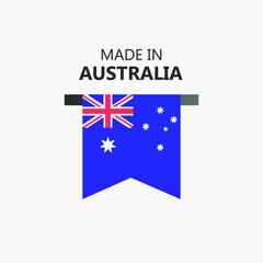 Made in australia flag design icon. vector illustration. eps10
