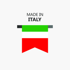 Made in italy flag design icon. vector illustration. eps10