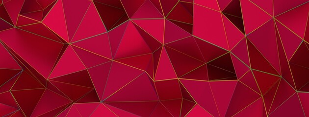 Fototapeta premium Abstract crystal background with refracting pink and magenta