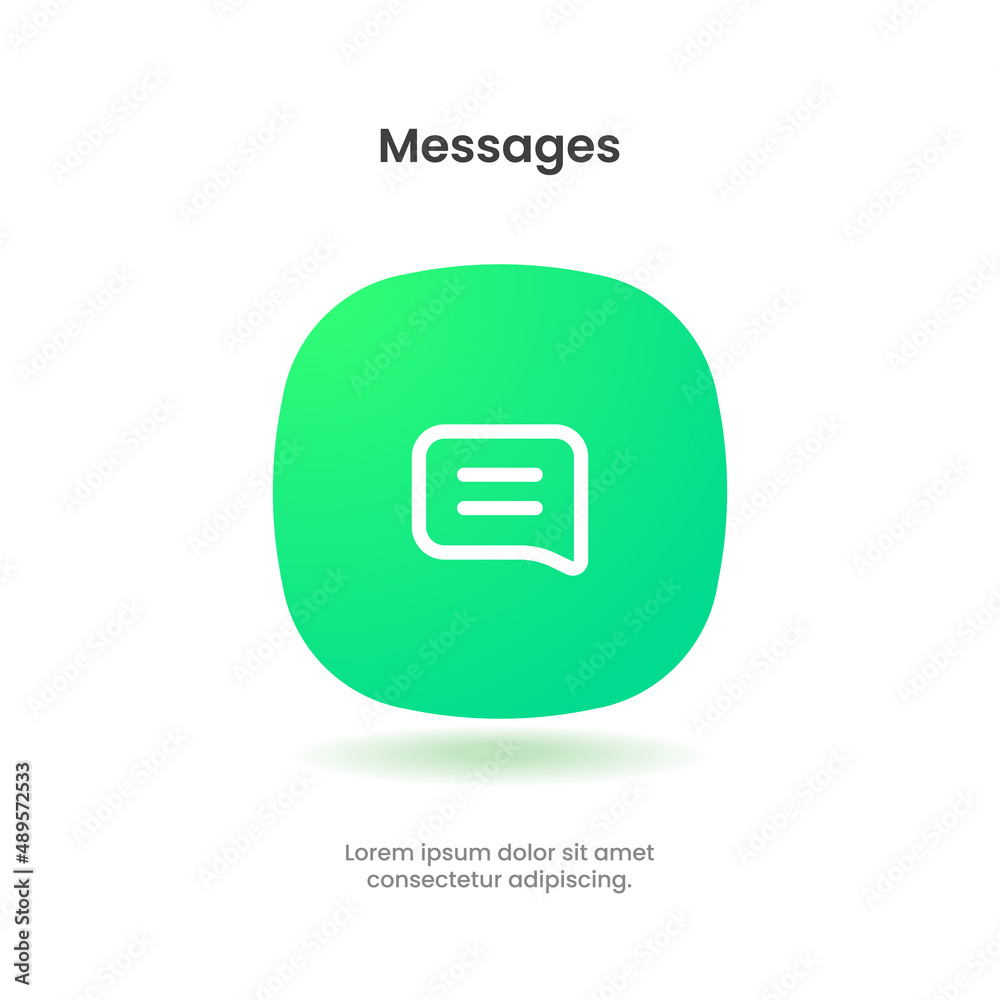 Poster 3d isolated vector elements. minimal modern message, chat, speak, dialog, chatting icon emblem symbo