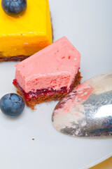 strawberry and mango mousse dessert cake