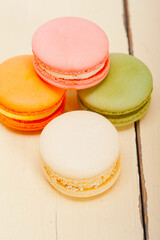 colorful french macaroons