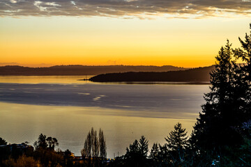 Fototapeta premium Clouds Puget Sound Sunset 5