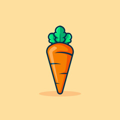 carrot cute simple cartoon vector drawing