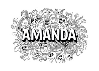 Amanda #name doodle art