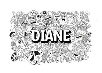 Diane #name doodle art