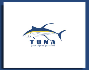 tuna fish logo vector design. tuna for food or club logo template