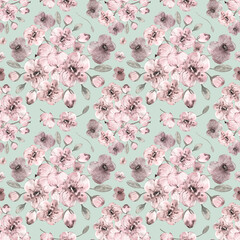 seamless pattern abstracts floral composition