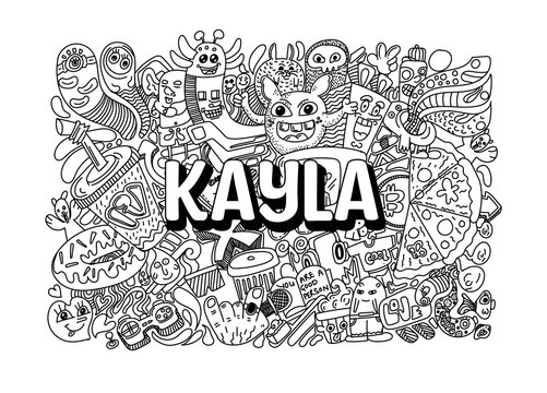 Kayla #name doodle art.