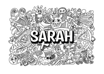 Sarah #name doodle art