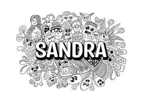 Sandra #name doodle art